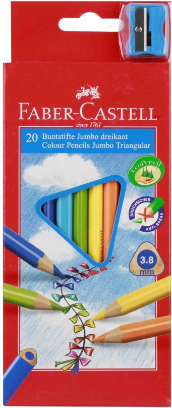 Pastelky FABER-CASTELL Jumbo, 20 barev