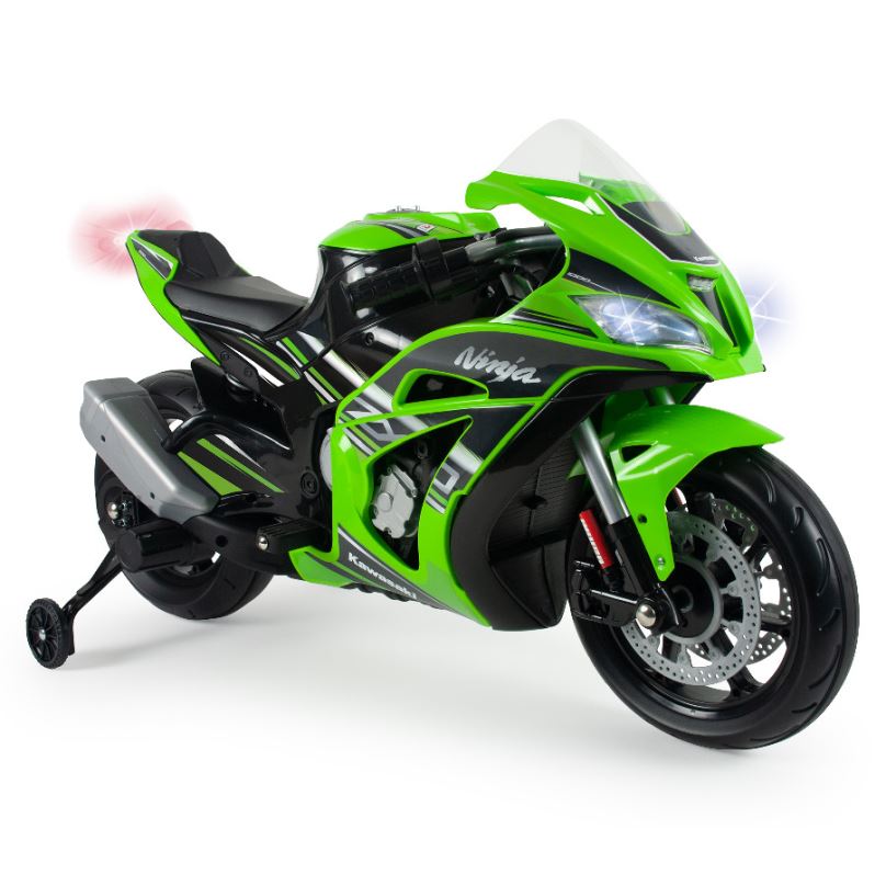 Injusa elektrická motorka Kawasaki ZX10 Ninja Green 12V
