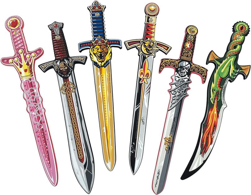 Meč Liontouch Set mečů (šest typů) - Fantasy, Král, Princ, Princezna, Pirát a Viking