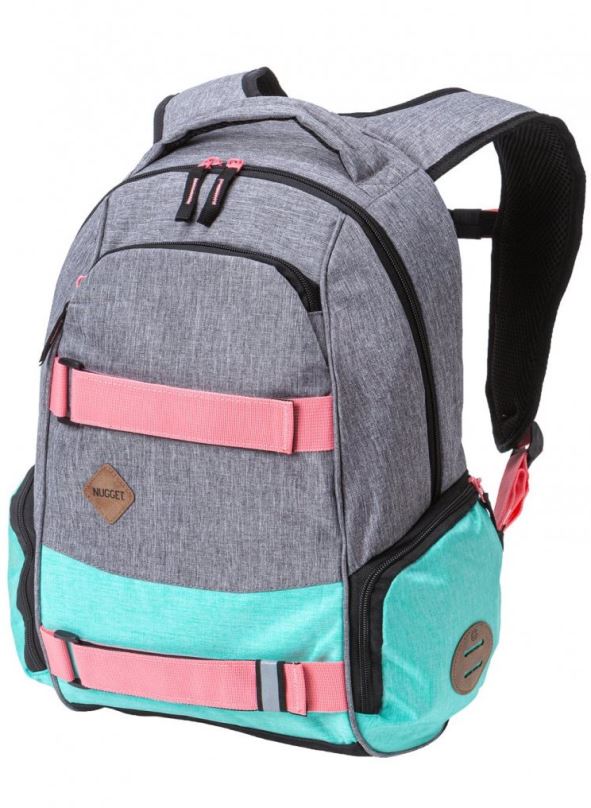 Městský batoh Nugget Bradley 3 Backpack Ht. Grey/Ht. Light Mint/Black