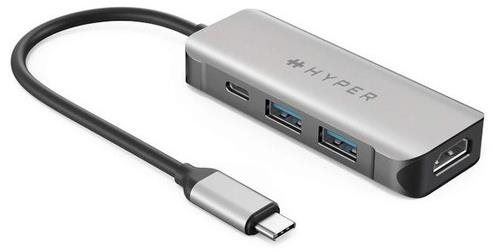Replikátor portů HyperDrive 4v1 USB-C Hub, stříbrný