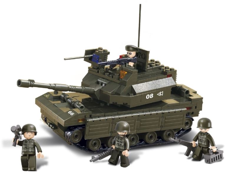 SLUBAN stavebnice Tank, 312 dílků (kompatibilní s LEGO)
