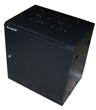 XtendLan 12U/600x450, na zeď, jednodílný, plné dveře, úprava proti vykradení