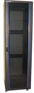 XtendLan 47U/600x800 stojanový, černý, skleněné dveře, perforovaná záda