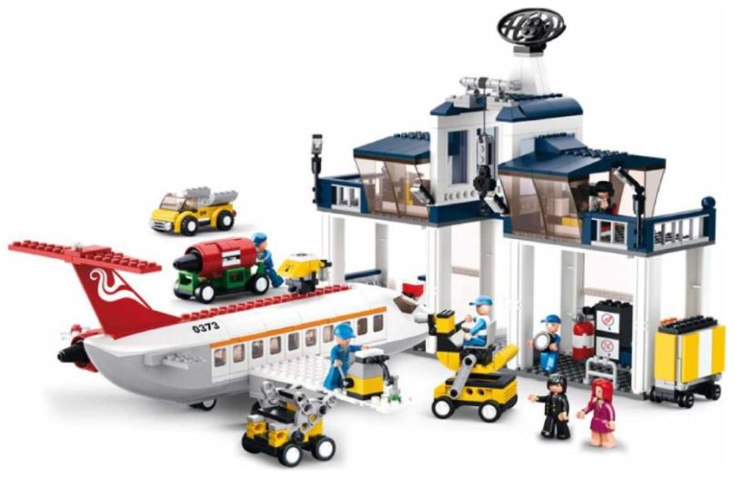 SLUBAN stavebnice Letiště, 826 dílků (kompatibilní s LEGO)