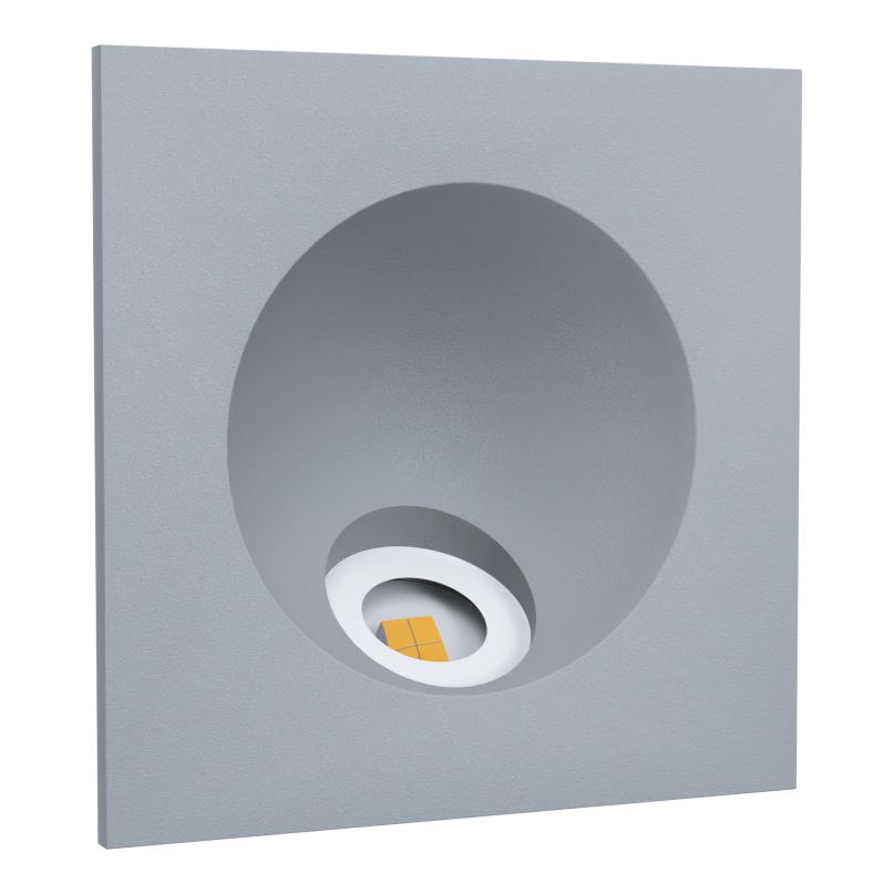 Schodišťové LED svítidlo SCHRACK Recessed LED Spotlight "Zarate", 2W, 3000K, stříbrná