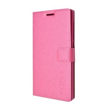 Pouzdro typu kniha FIXED s gelovou vaničkou pro Microsoft Lumia 650, růžové