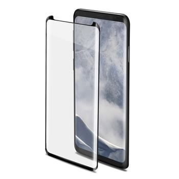 Ochranné tvrzené sklo CELLY 3D Glass pro Samsung Galaxy S9 Plus, černé (sklo do hran displeje, anti blue-ray)