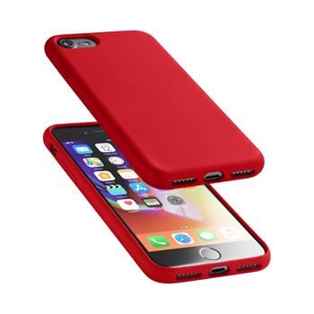 Ochranný silikonový kryt CellularLine SENSATION pro Apple iPhone 8/7, červený