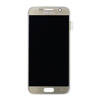 Náhradní díl LCD display + Dotyk Samsung G930 Galaxy S7 Gold (Service Pack)