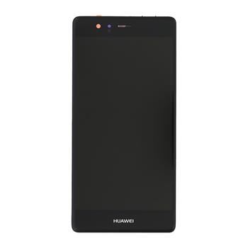Náhradní díl Huawei  P9 LCD Display + Dotyková Deska + Přední Kryt Black
