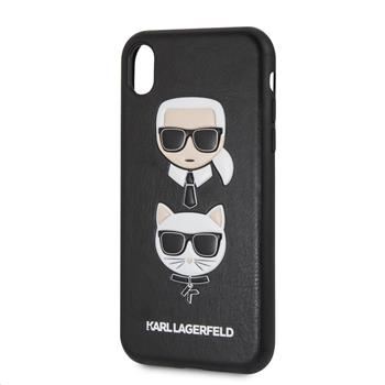 Ochranný kryt na mobilní telefon Karl Lagerfeld Karl and Choupette Hard Case pro apple iPhone XR. Black