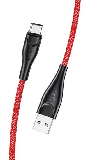 USAMS SJ395 datový kabel USB-C 2m, červený