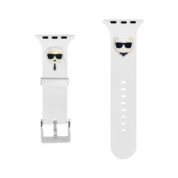 Karl Lagerfeld Karl and Choupette Řemínek pro Apple Watch 38/40mm White