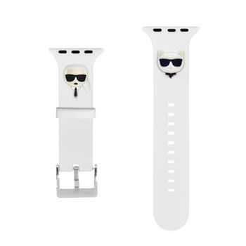 Karl Lagerfeld Karl and Choupette Řemínek pro Apple Watch 42/44mm White