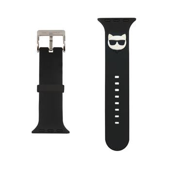 Karl Lagerfeld Choupette Head Řemínek pro Apple Watch 38/40mm Black