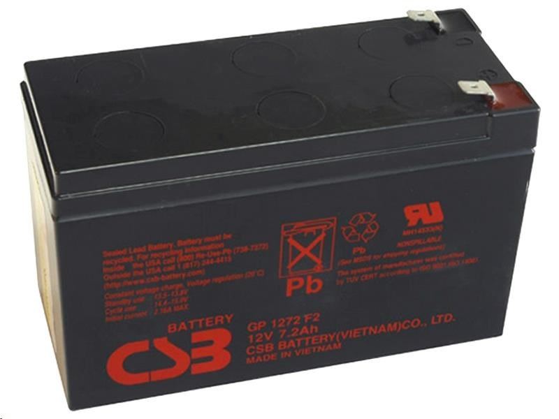 CSB 12V 7,2Ah olověný akumulátor F2 (GP1272F2)