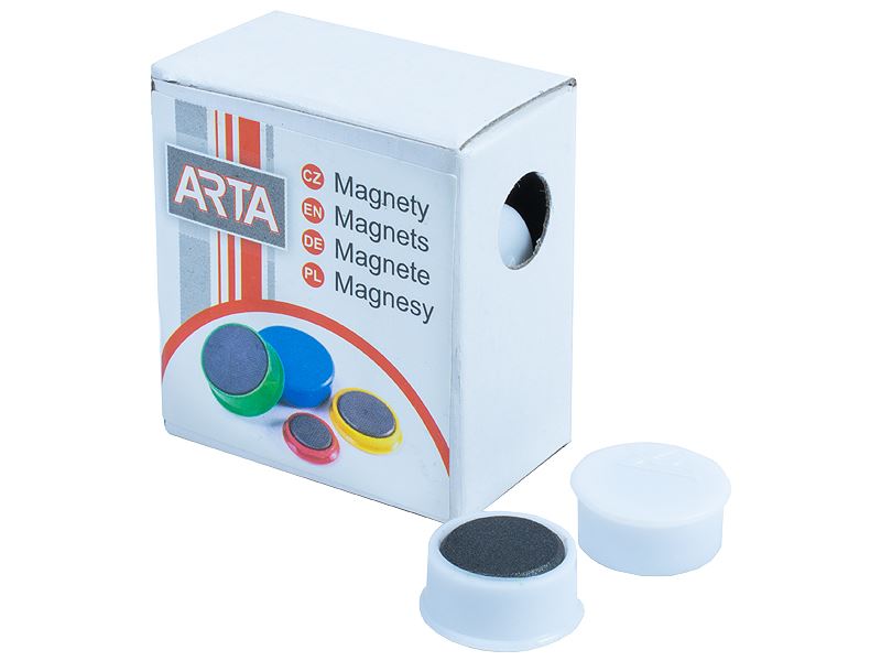 Magnety ARTA průměr 16mm, bílé (10ks v balení)