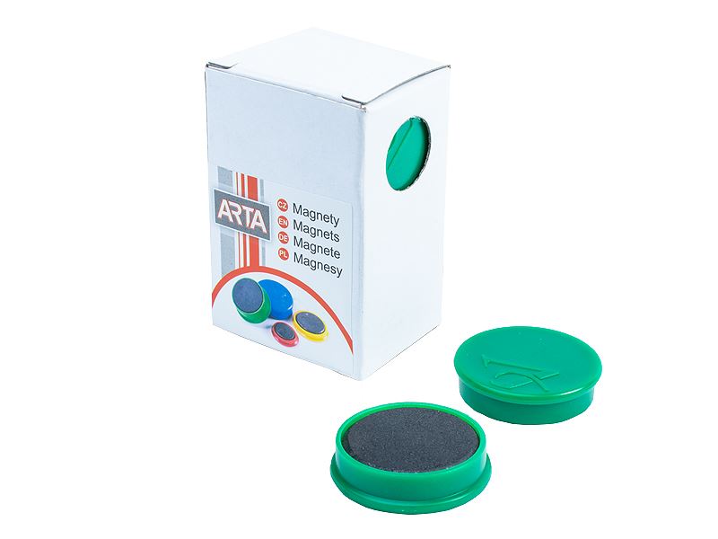 Magnety ARTA průměr 30mm, zelené (10ks v balení)