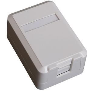 EuroLan modulární UTP zásuvka na omítku, pro 1x kystone, bílá, bez keystonu