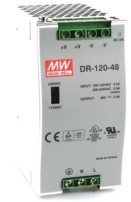 MEAN WELL DR-120-48 Spínaný zdroj na DIN lištu 120W 48V