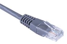 Patch kabel UTP, Cat5e, 0,25m, šedý