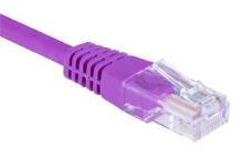 Patch kabel UTP, Cat5e, 0,25m, fialový