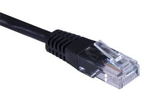 Patch kabel UTP, Cat5e, 0,5m, černý
