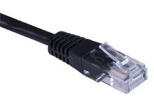Patch kabel UTP, Cat5e, 1m, černý
