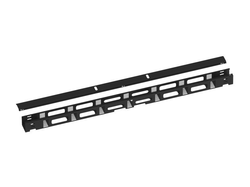 Solarix Vertikální vyvazovací žlab 45U kovový s krytem, BK, VVZ-K-45-B